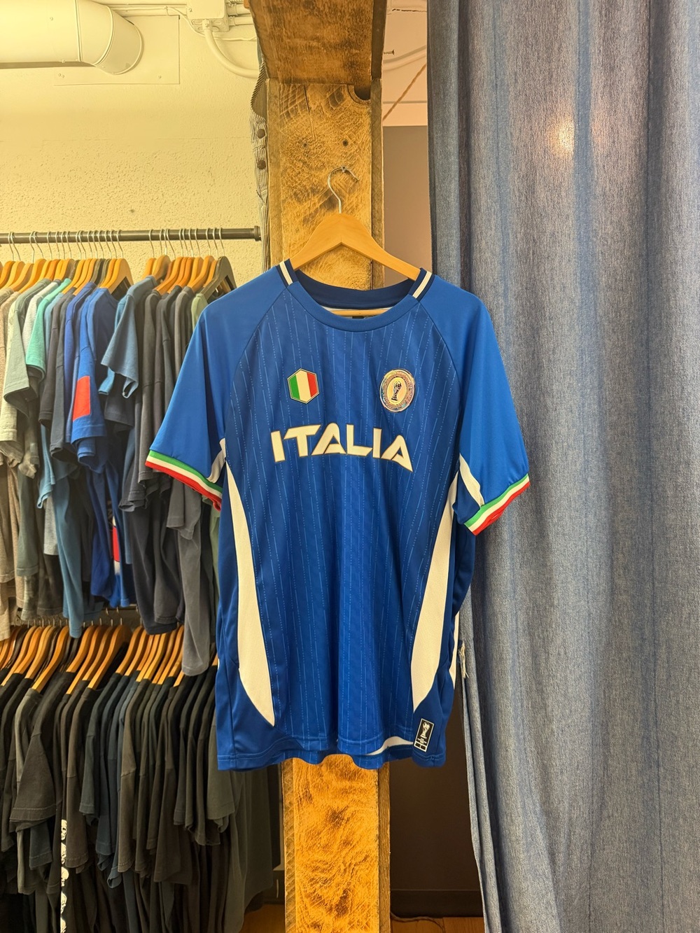 Vintage Italia Blue Soccer Jersey